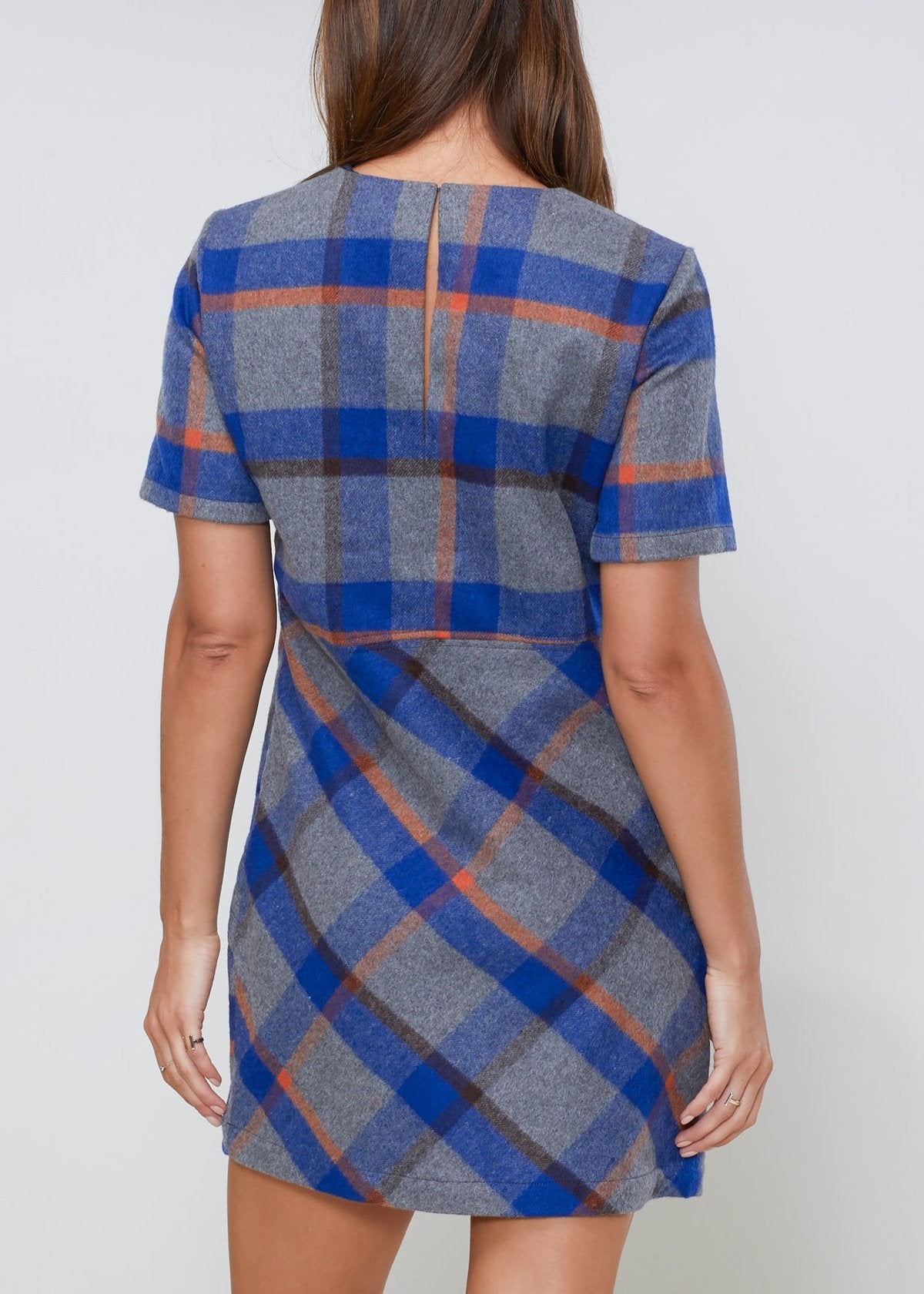 Buffalo Plaid Wool Blend Tee Dress by Shop at Konus