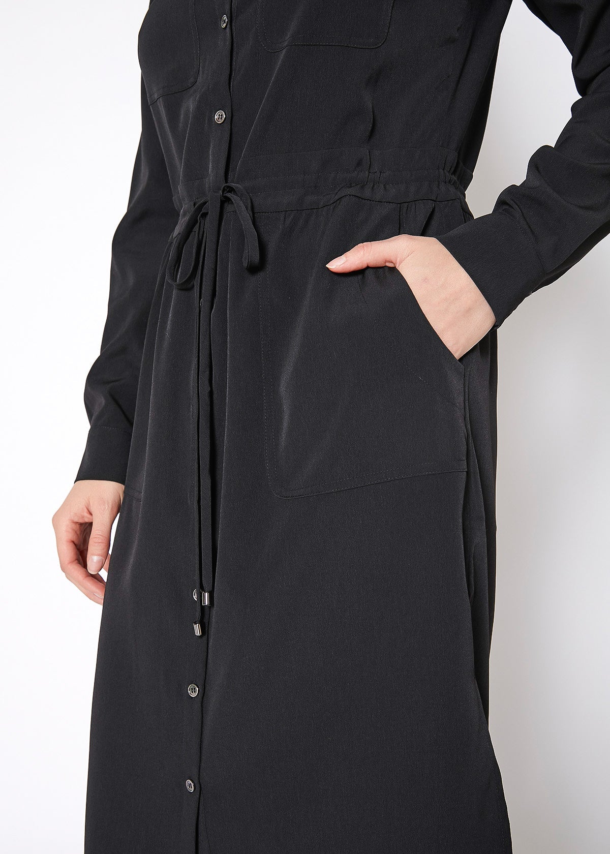 Women's Long Mock Neck Shirt Dress by Shop at Konus