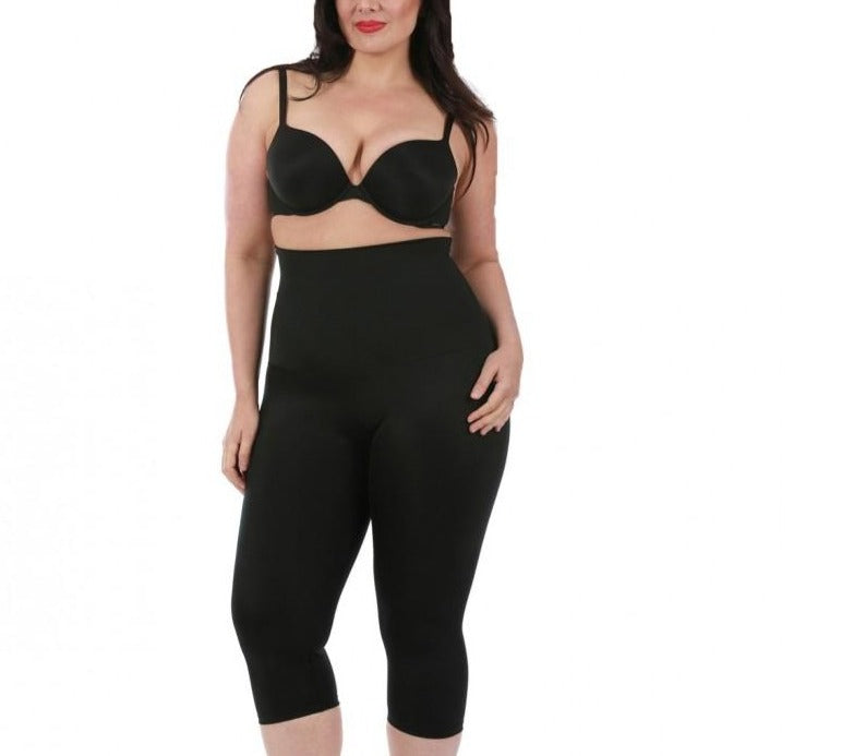 InstantFigure Curvy Hi-Waist Double Control Capri Leggings WPL017C by InstantFigure INC