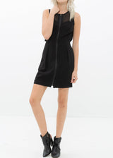 Women's Sleeveless Mesh Front Zipper Dress by Shop at Konus