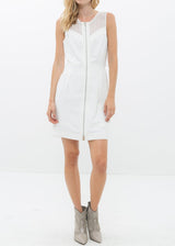 Women's Sleeveless Mesh Front Zipper Dress by Shop at Konus