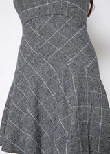 Women's Fit & Flare Tank Dress In Gray Plaid by Shop at Konus