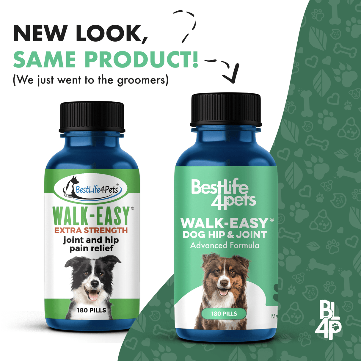 WALK-EASY™ Extra Strength Natural Pain Relief for Dogs - Helps Dog Joint Pain, Arthritis, ACL, Limping and More by BestLife4Pets