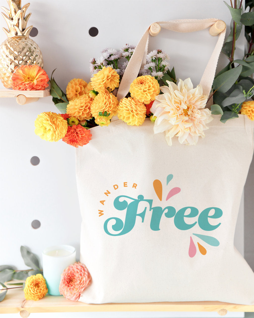 Wander Free Cotton Canvas Tote Bag by The Cotton & Canvas Co.