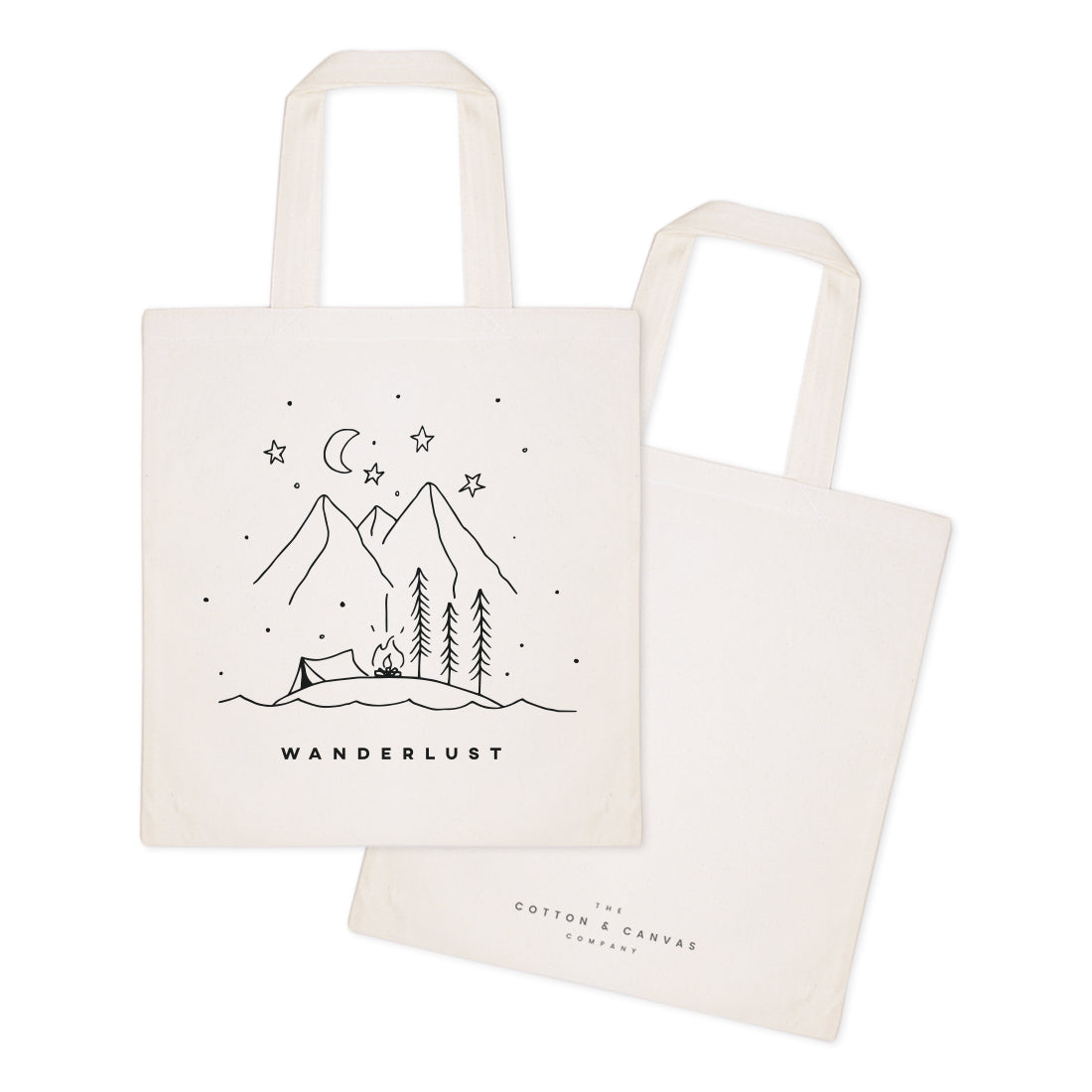 Wanderlust Cotton Canvas Tote Bag by The Cotton & Canvas Co.