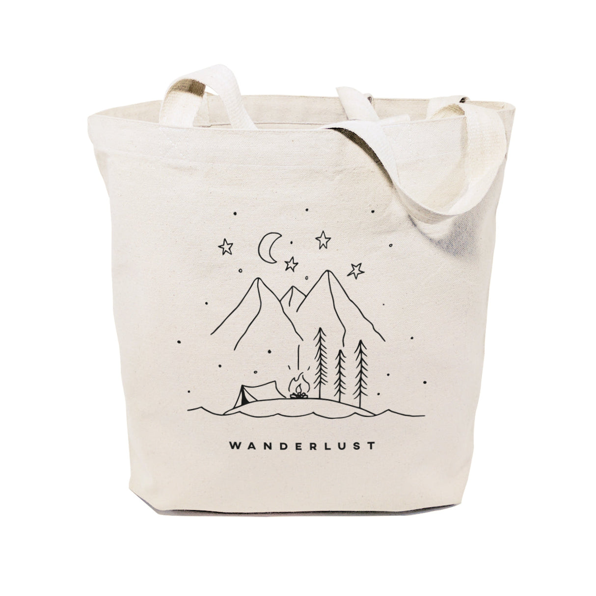 Wanderlust Cotton Canvas Tote Bag by The Cotton & Canvas Co.