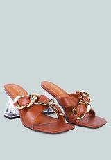 wandy link chain embellished sandals by London Rag