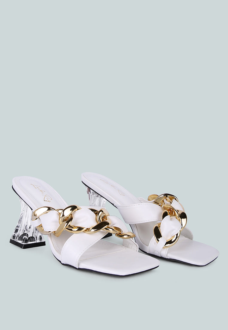 wandy link chain embellished sandals by London Rag