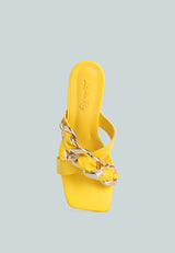 wandy link chain embellished sandals by London Rag