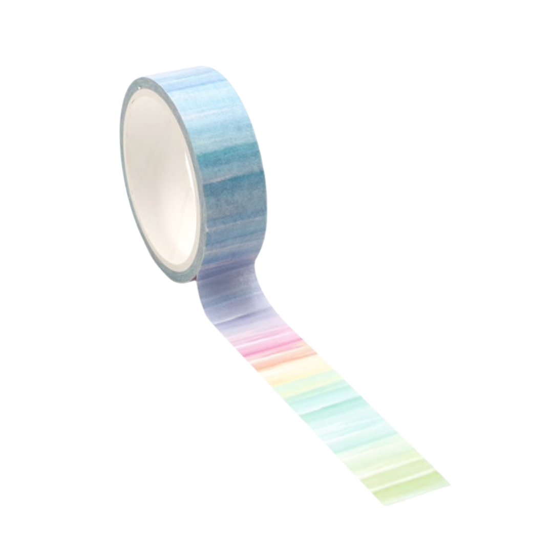 Watercolor Stripe Washi Tape | Gift Wrapping and Craft Tape by The Bullish Store