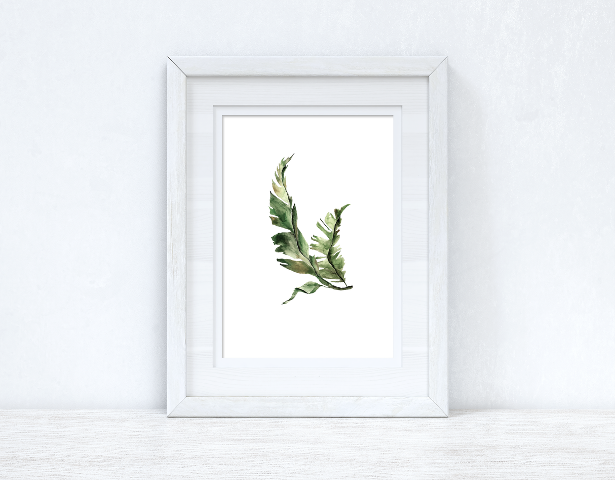 Watercolour Greenery Leaf 2 Bedroom Home Kitchen Living Room Wall Decor Print by WinsterCreations™ Official Store