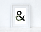 Watercolour Jungle Black Green Golds Alphabet Letter Bedroom Home Wall Decor Print by WinsterCreations™ Official Store