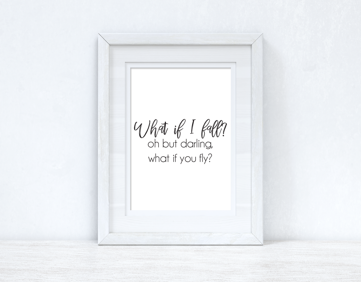 What If I Fall Autumn Seasonal Wall Home Decor Print by WinsterCreations™ Official Store