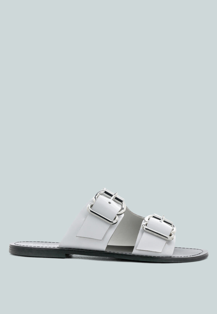 kelly flat sandal with buckle straps by London Rag