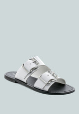 kelly flat sandal with buckle straps by London Rag