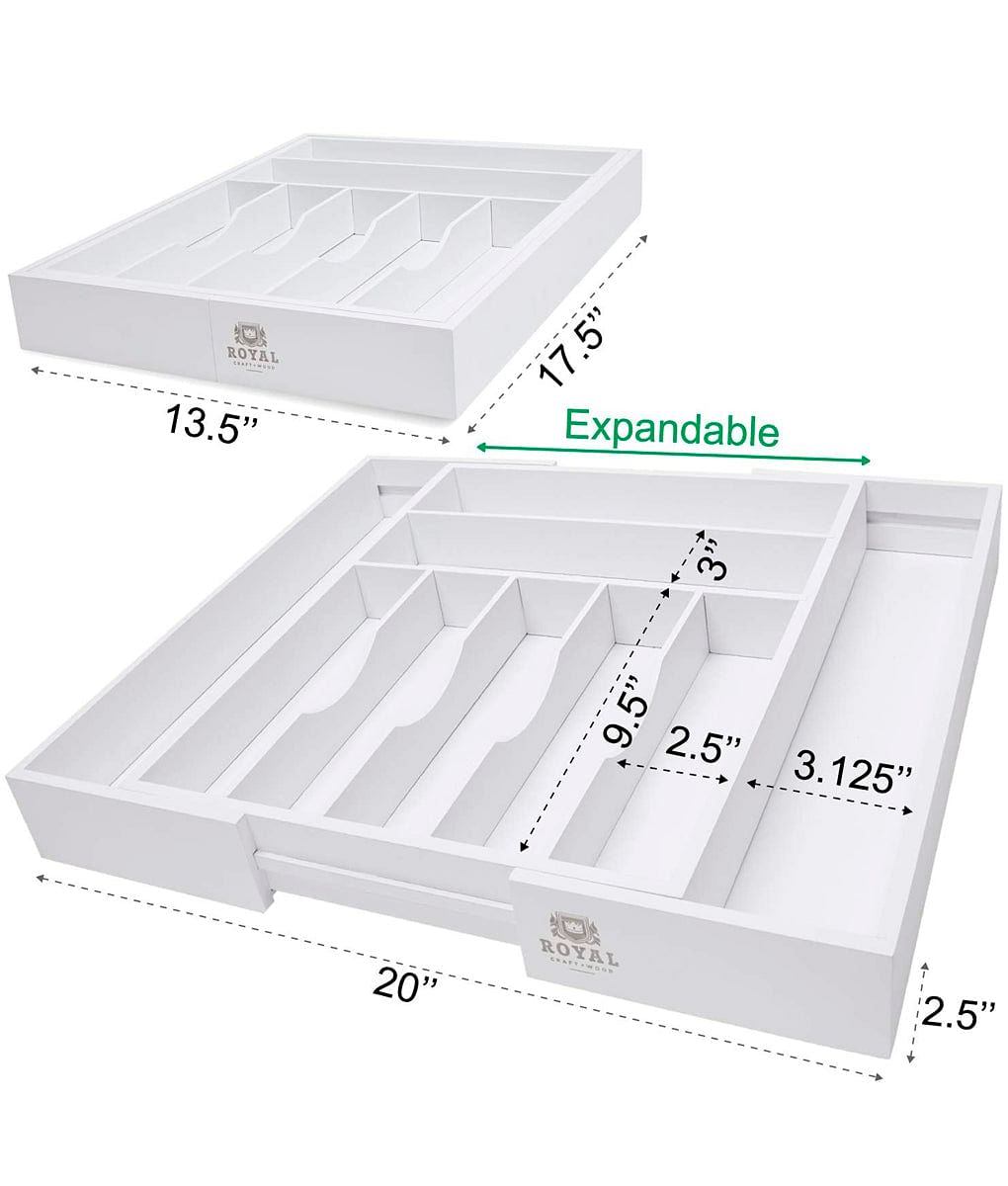 White Drawer Organizer by Royal Craft Wood