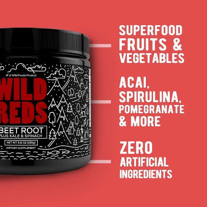 Wild Reds Powder Natural Pre-Workout Energy Mix 5.8oz by Wild Foods