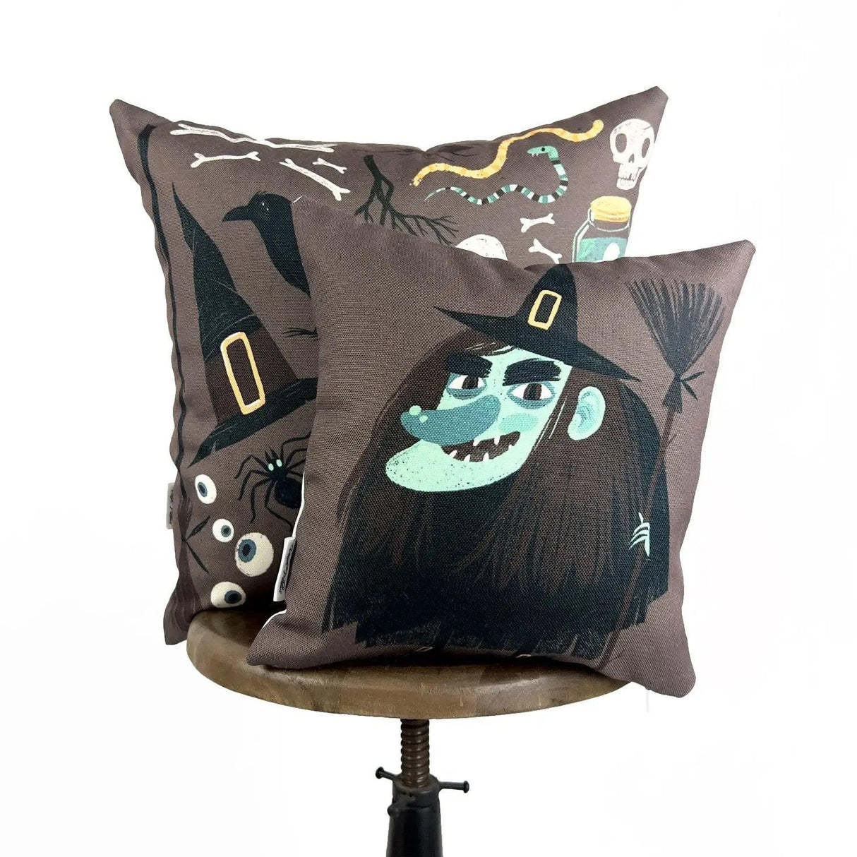 Witches Brew Pillow Set | Fall Décor | Halloween Pillows | Halloween Décor | Fall Throw Pillows | Cute Throw Pillows by UniikPillows - Vysn