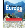 Europe Railway Map 2023 - Features Detailed Atlas for Switzerland and Austria - Designed for Eurail/Interrail Global Pass