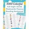 1000 Colorful Full Sight Words Flashcards Fluency Reading Sentences English - Spanish Phrasebook And Dictionary: My kids first sight word made easy sp