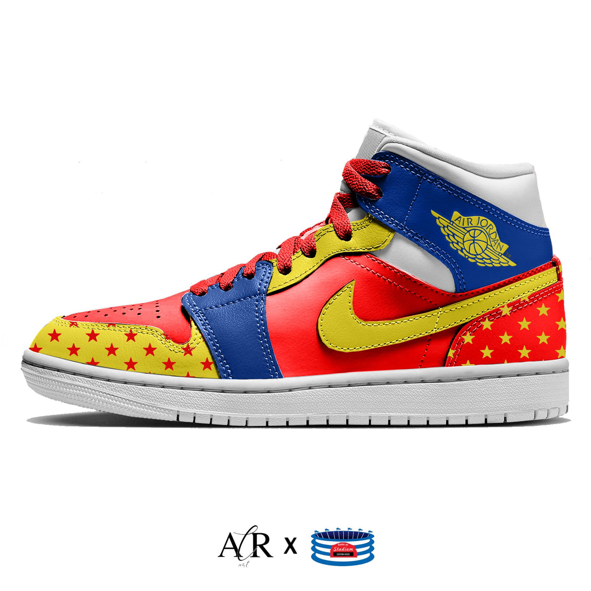 "Wonder" Jordan 1 Mid Shoes by Stadium Custom Kicks