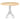 Wooden Dining Table with Round Tabletop and Curved Trestle Legs-Natural & White