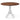 Wooden Dining Table with Round Tabletop and Curved Trestle Legs-Walnut & White