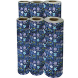 Floral Menorah Hanukkah Gift Wrap by Present Paper