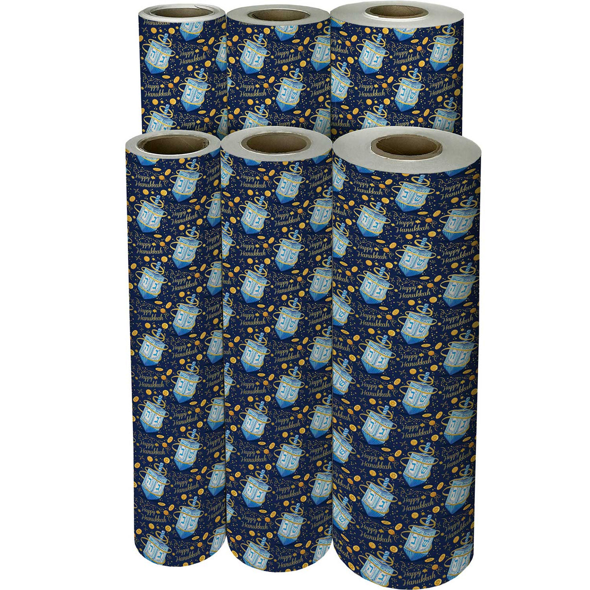 Hanukkah Dreidel Gift Wrap by Present Paper