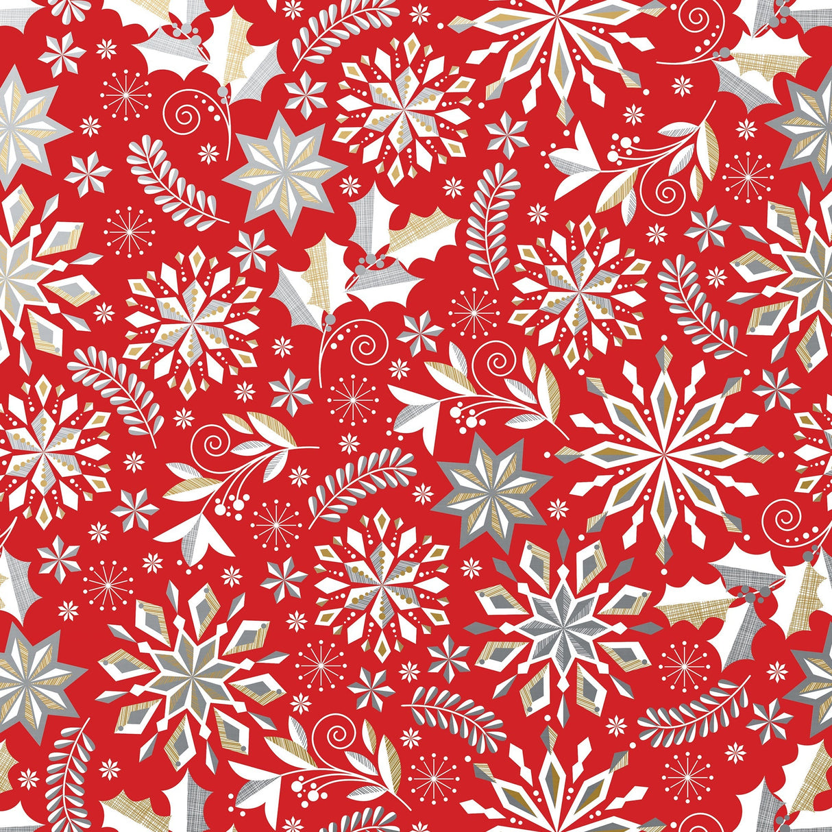 Merriment Red Christmas Gift Wrap by Present Paper