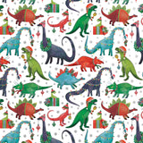 Decked Out Dinosaur Christmas Gift Wrap by Present Paper