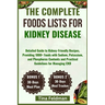 The Complete Foods Lists for Kidney Disease: Detailed Guide to Kidney-Friendly Recipes, Providing 1000+ Foods with Sodium, Potassium, and Phosphorus C