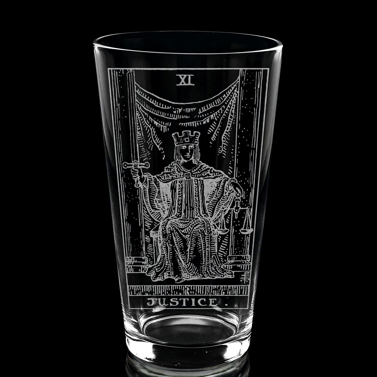 RIDER-WAITE TAROT CARD Pint Glasses by LumEngrave