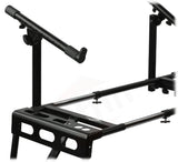 GRIFFIN 2-Tier DJ Coffin Workstation Stand - Double Table Top Keyboard & Laptop Holder - Duel Level Digital Piano Rack Mount Platform for Studio Mixer by GeekStands.com