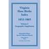 Virginia Slave Births Index, 1853-1865, Volume 6, Geographic Supplement