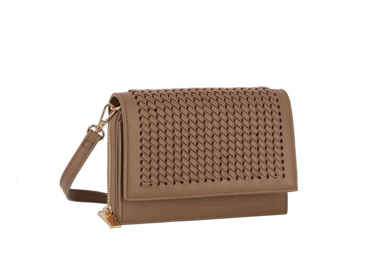 Woven flap over crossbody by hfstylish