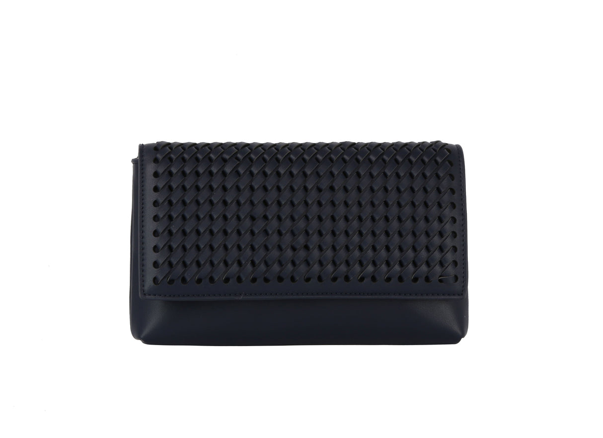 Woven flap over clutch by hfstylish