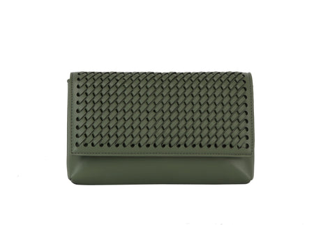 Woven flap over clutch by hfstylish