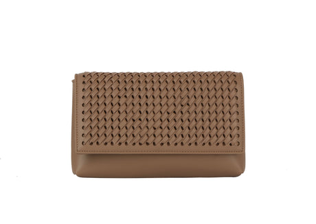 Woven flap over clutch by hfstylish