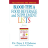 Blood Type a Food, Beverage and Supplement Lists