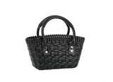 Woven top handles jelly mini tote by hfstylish