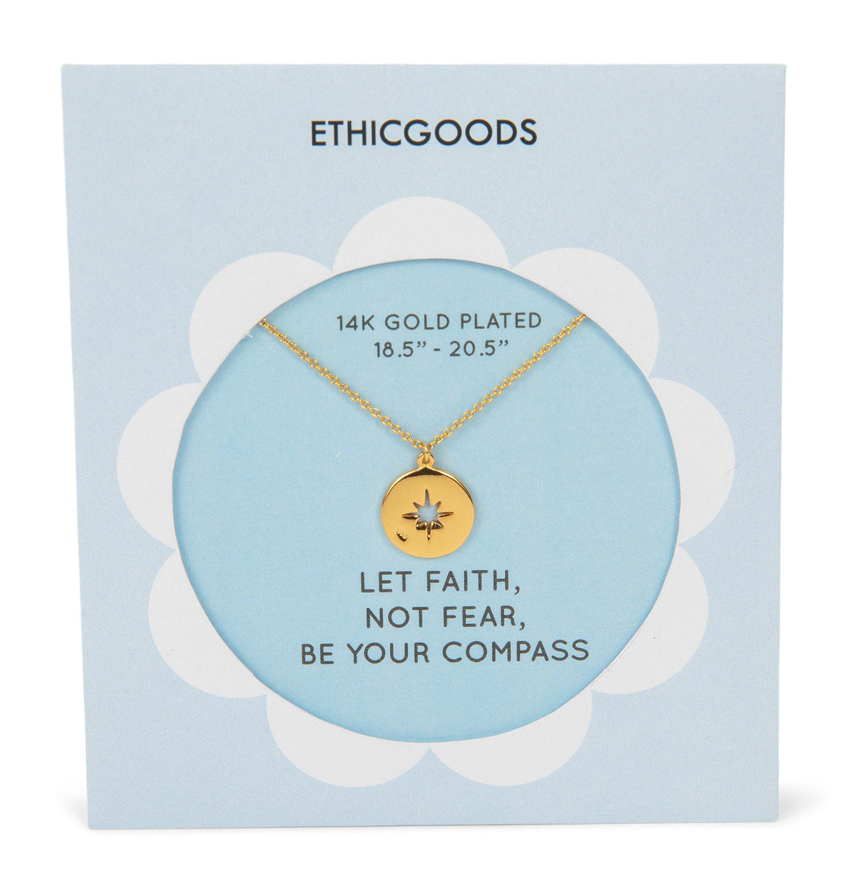 Compass Classic Gold Pendant Necklace by ETHICGOODS