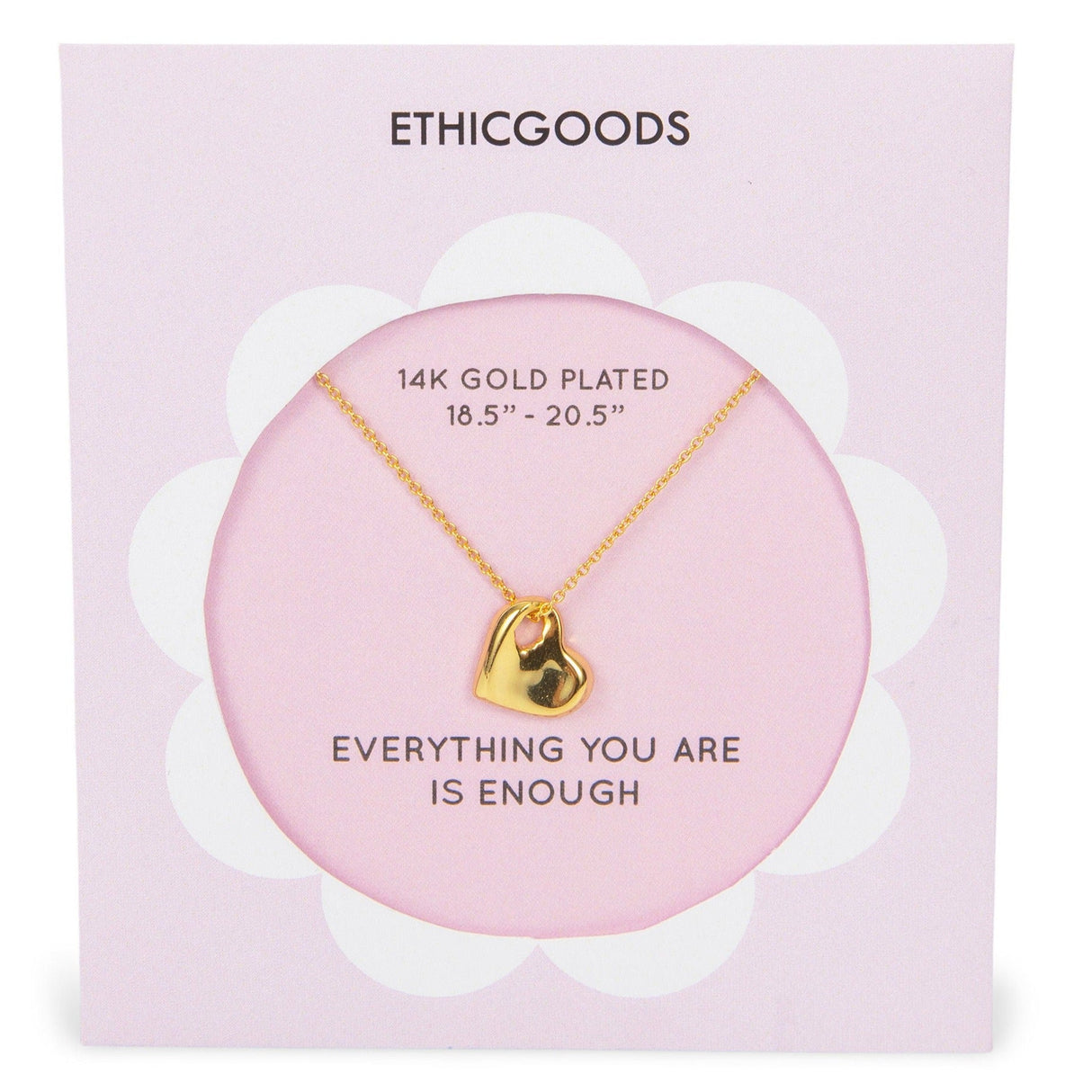 Heart Classic Gold Pendant Necklace by ETHICGOODS