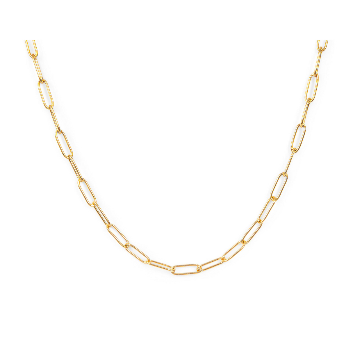 Paperclip Classic Gold Necklace Chain by ETHICGOODS