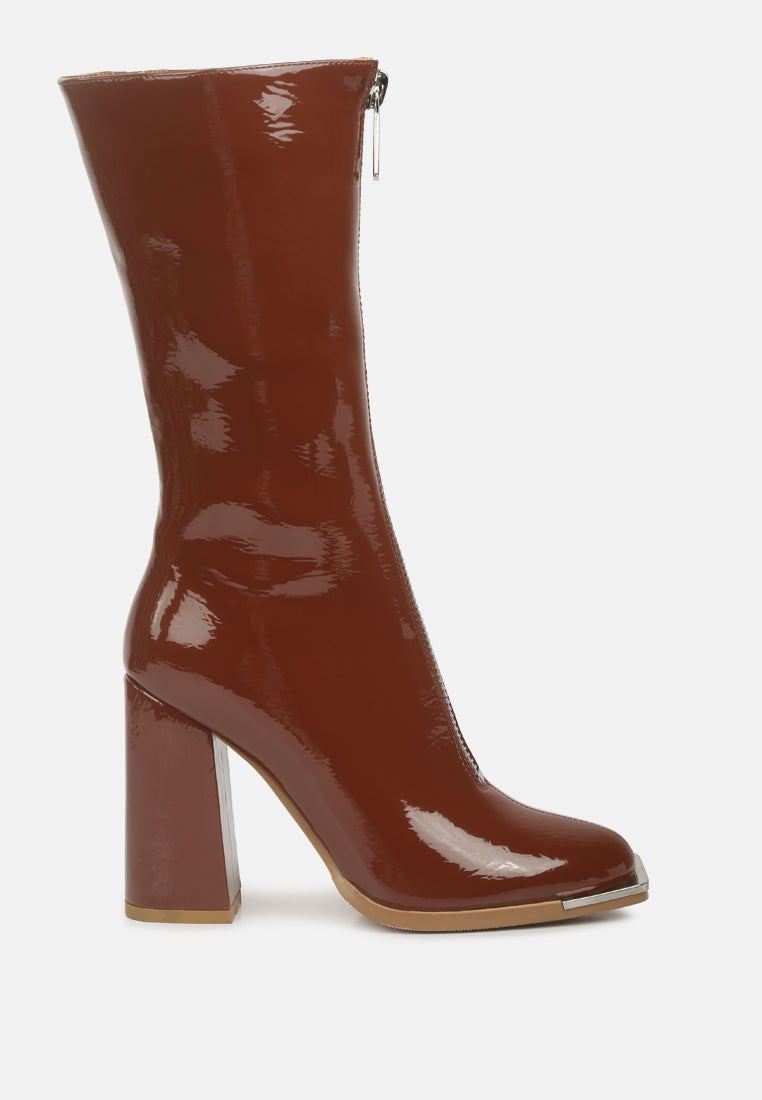 Year Round High Heeled Calf Boots by London Rag