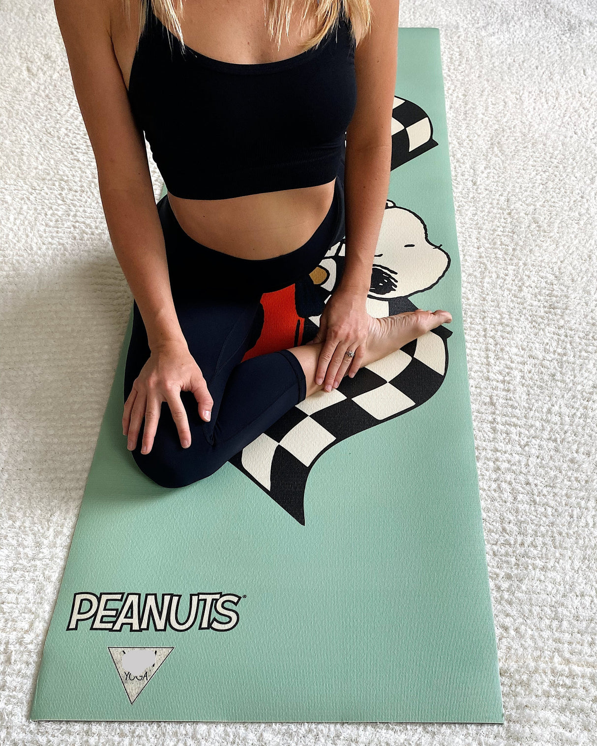 Ascend Yoga Mat Peanuts Snoopy Race Car Mat by Yune Yoga