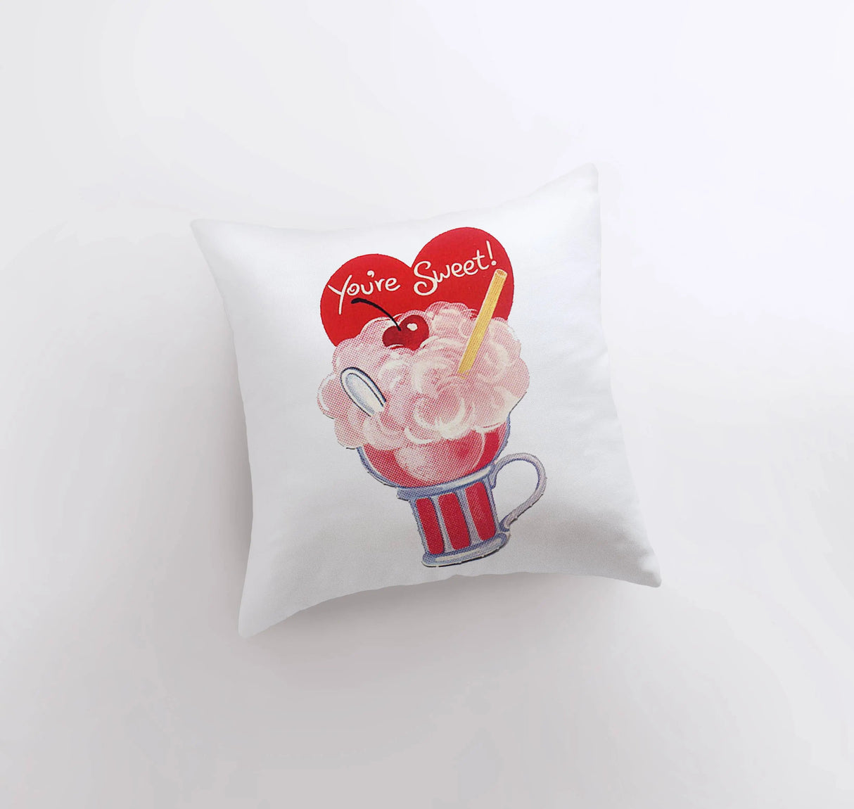 You're Sweet Valentines | Pillow Cover | Valentine card motifs | Throw Pillow | Valentines Day Gifts for Her | Valentines Day by UniikPillows