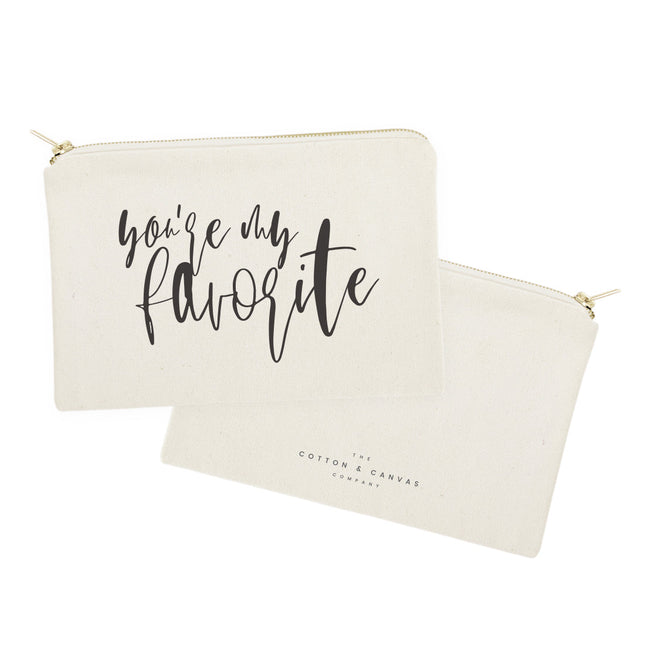 You're My Favorite Cotton Canvas Cosmetic Bag by The Cotton & Canvas Co.