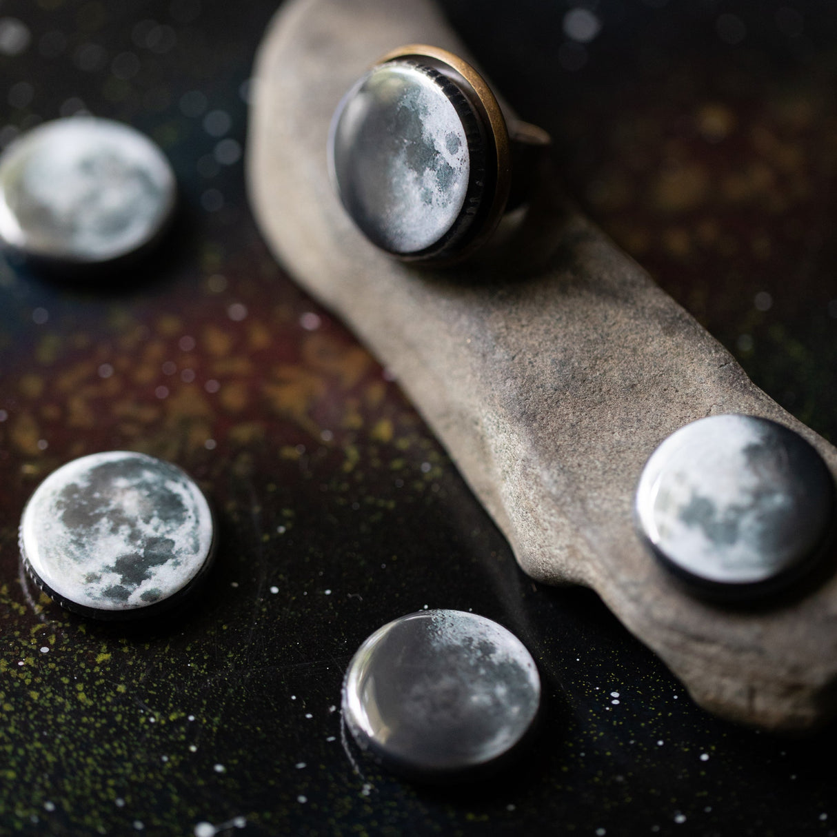 Interchangeable Moon Phase Ring by Yugen Handmade