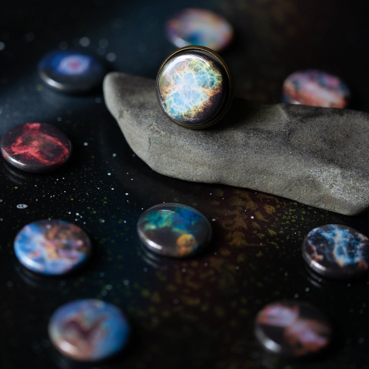 Interchangeable Nebula Ring by Yugen Handmade